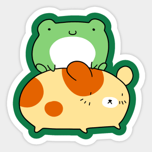 Little Frog and Hamster Sticker